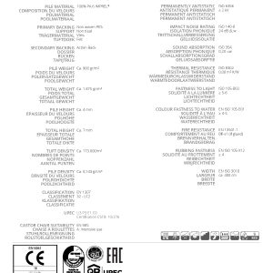 Suite symphony collection datasheet PM_Bach közületi frisé padlószőnyeg hotel iroda szőnyeg ipari