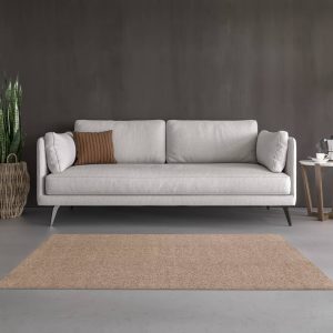 Dolce 87 puha mosható barna darabszőnyeg középszőnyeg nyírt egyszínű drapp