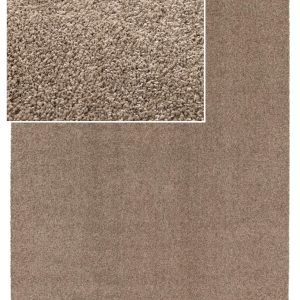 Dolce 87 puha mosható barna darabszőnyeg középszőnyeg nyírt egyszínű drapp