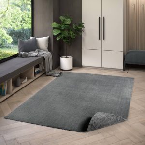 Feel 100 puha mosható sötétszürke darabszőnyeg középszőnyeg nyírt egyszínű sötét szürke