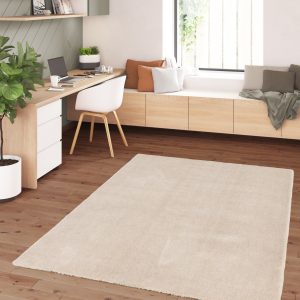 Reno 50 extra puha mosható bézs darabszőnyeg középszőnyeg nyírt egyszínű világos bézs